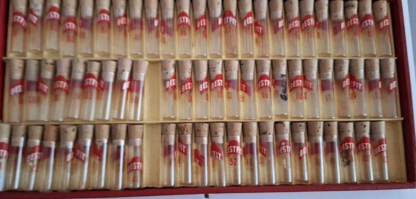 Vintage Bestfit No. 9C3 Swiss Stems With Case.