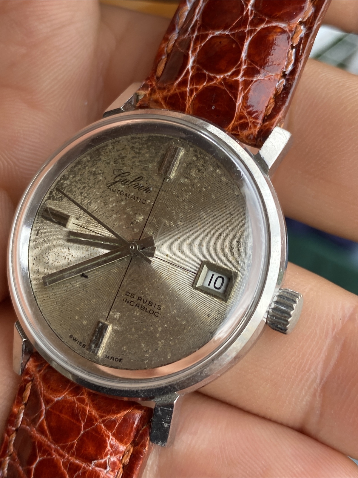 Galvin Automatic As Cal 1700 Vintage Watch Steel Swiss Made Automatic Watch