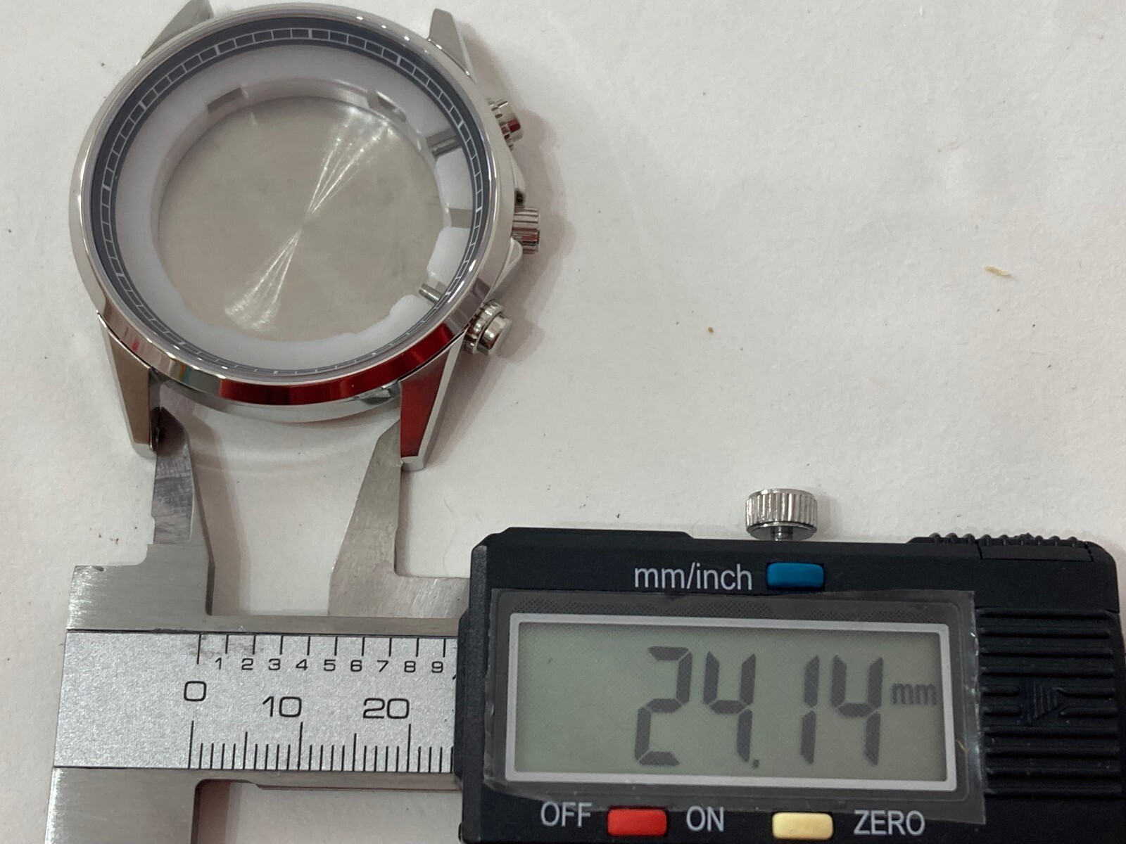 PHILIP WATCH CARIBE WATCH CHRONO STEEL CASE PARTS ACCESSORY NEW.7