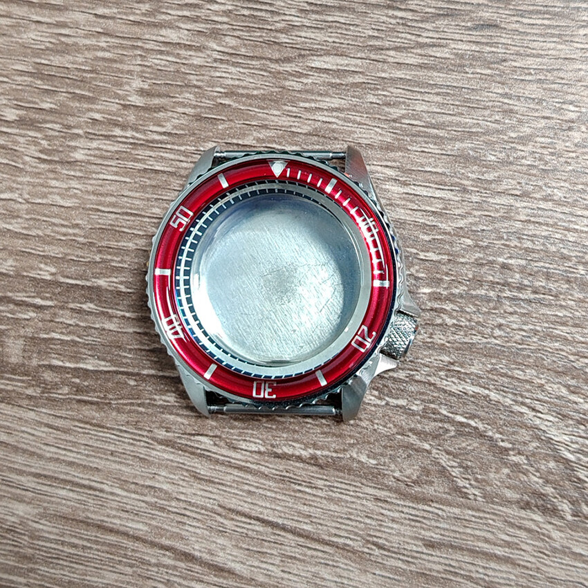 42MM 316 Steel Watch Case Resin Bezel Mineral for SKX007 for NH35/36/4R Movement
