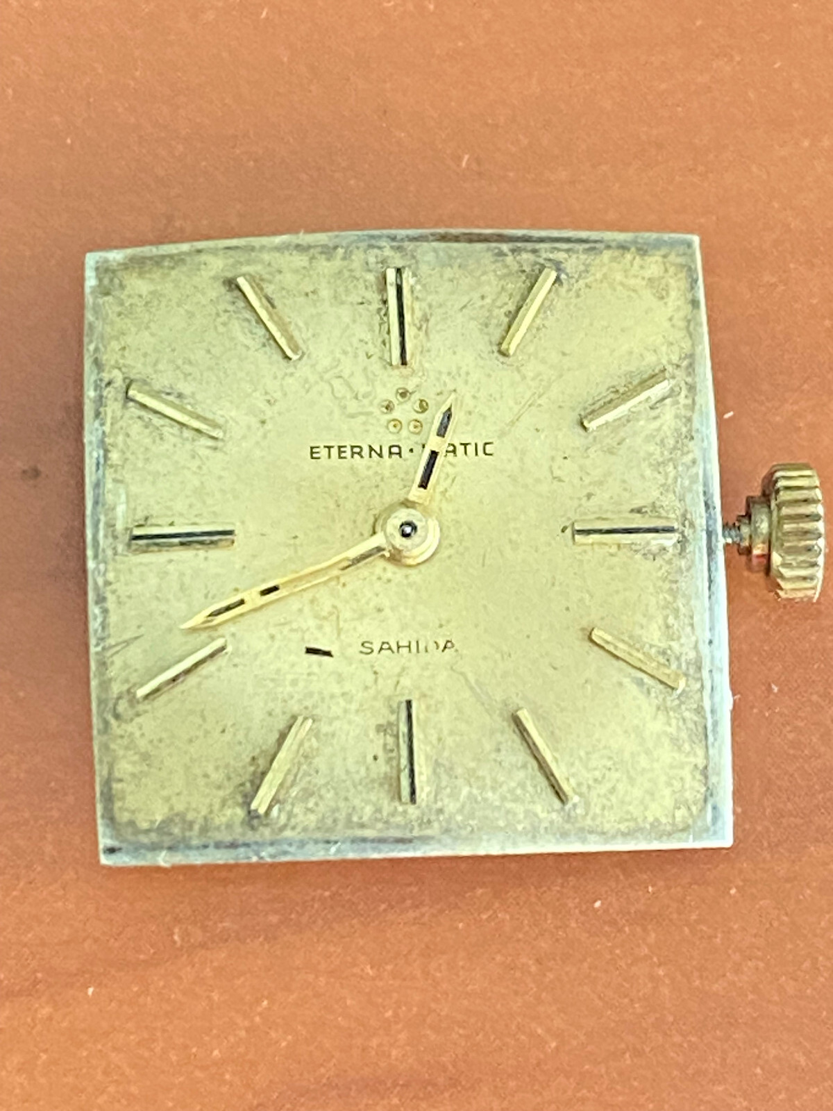 VINTAGE ETERNA MATIC WRIST WATCH MOVEMENT, CAL. 1459, KEEPING TIME, AUTOMATIC