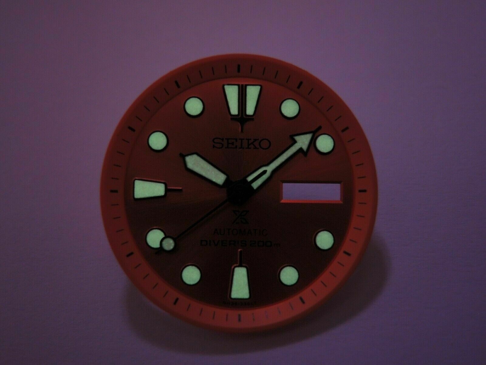 NEW ORANGE NEMO DIAL, HANDS, INSERT LARGE DIVERS SKX011J /SKX007-009 /NH36 /4R36