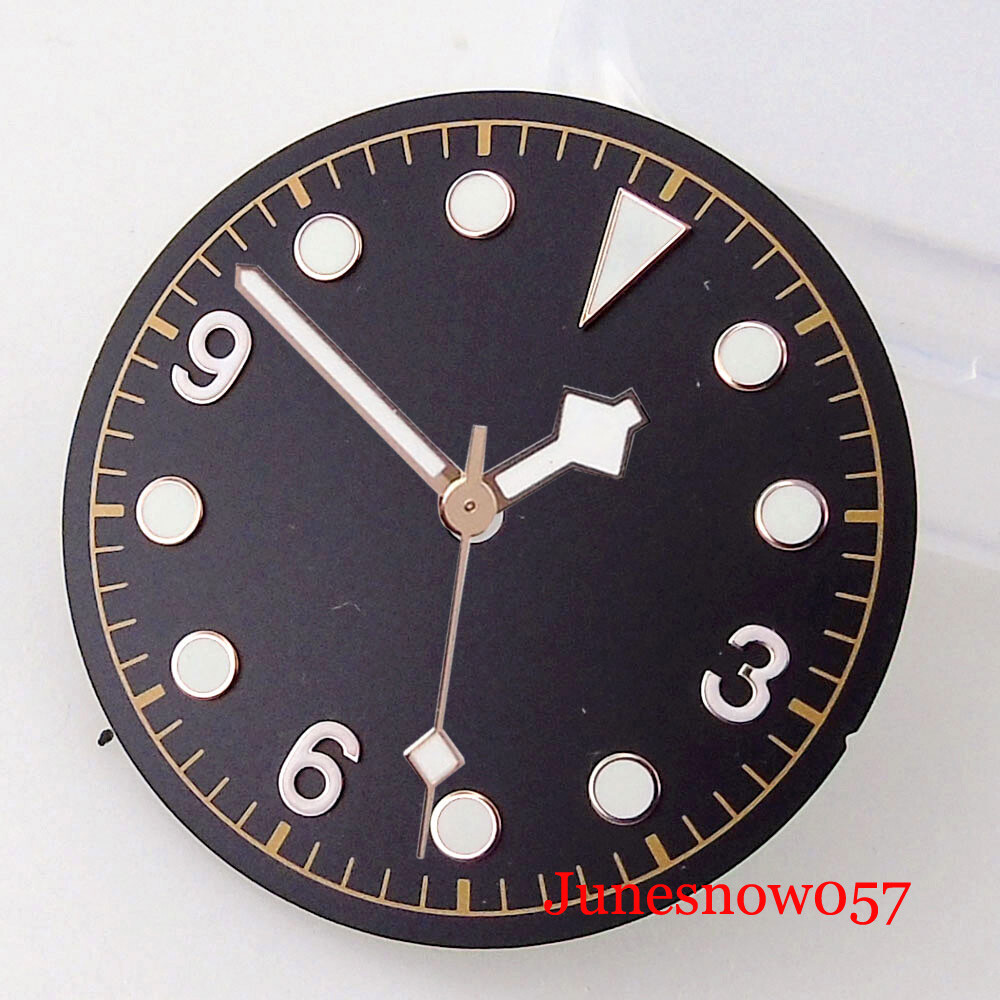 30.4mm Black/Coffee Sterile Watch Dial Fit NH35A NH36A SKX MIYOTA ETA2824 PT5000