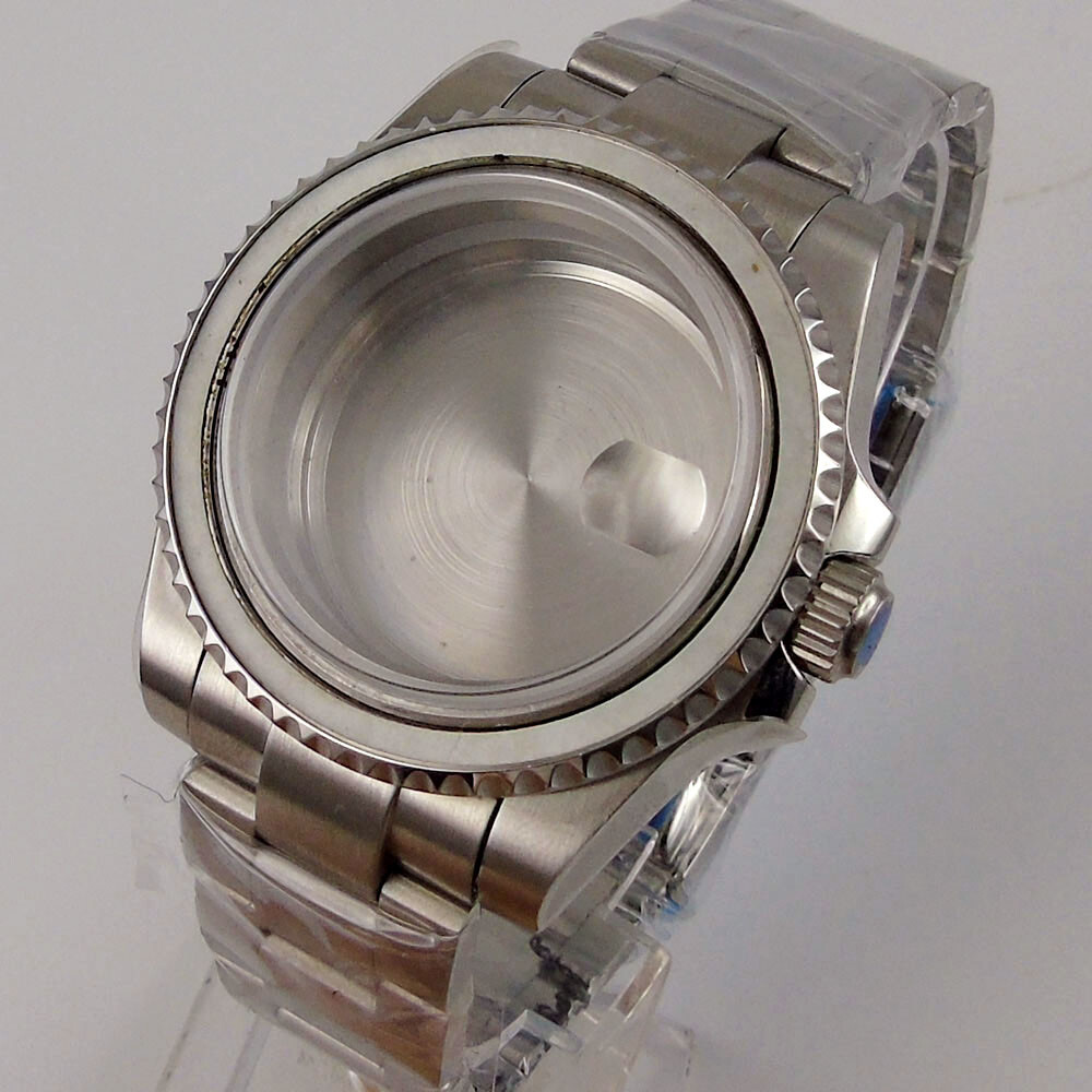 40MM SUB Men Watch for NH35A NH34 ETA 2824 Oyster/Jubilee Sapphire Screw Crown