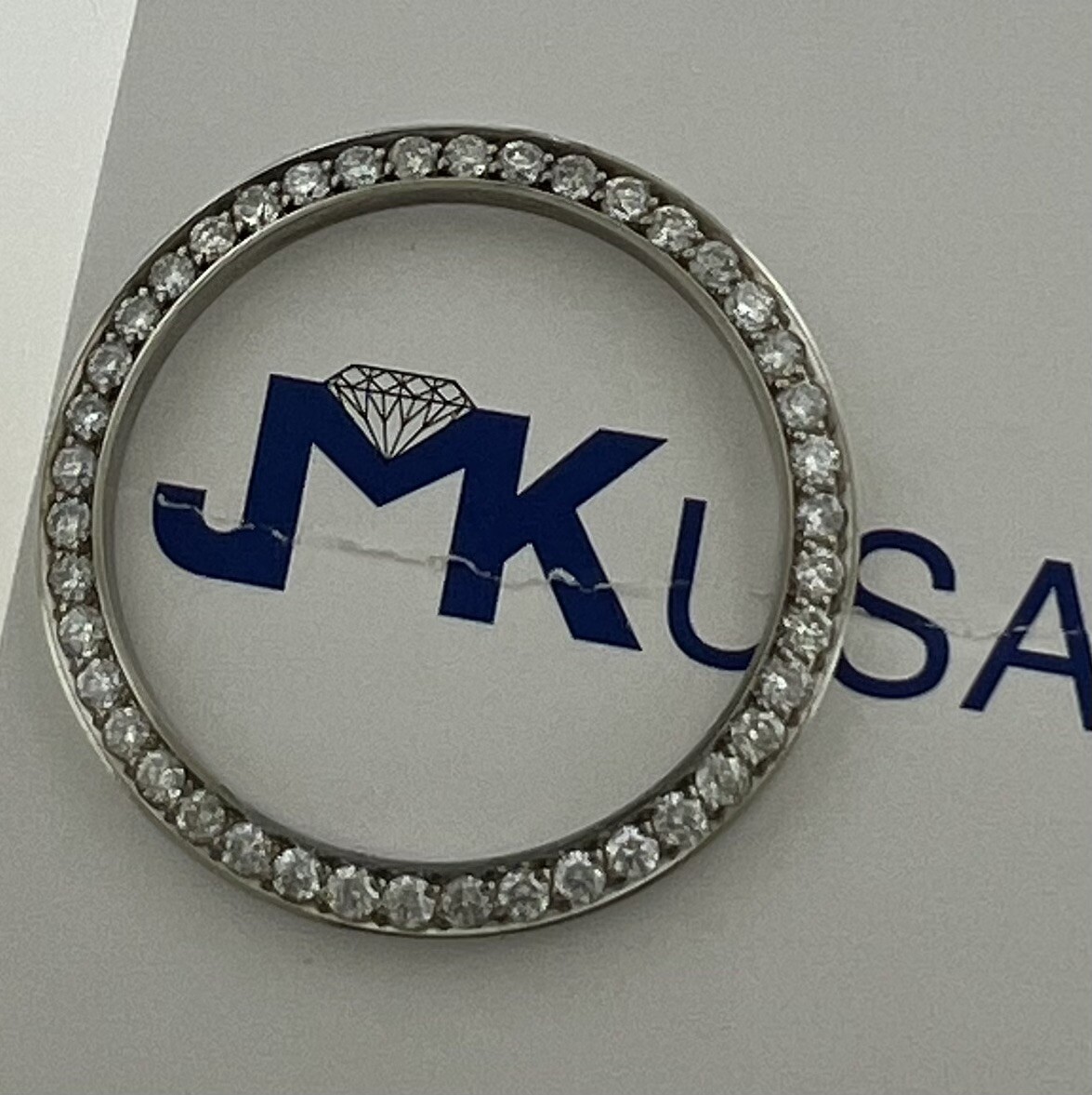 CUSTOM 1.30 Ct DIAMOND BEZEL FOR 31MM MID SIZE ROLEX SET IN STAINLESS STEEL
