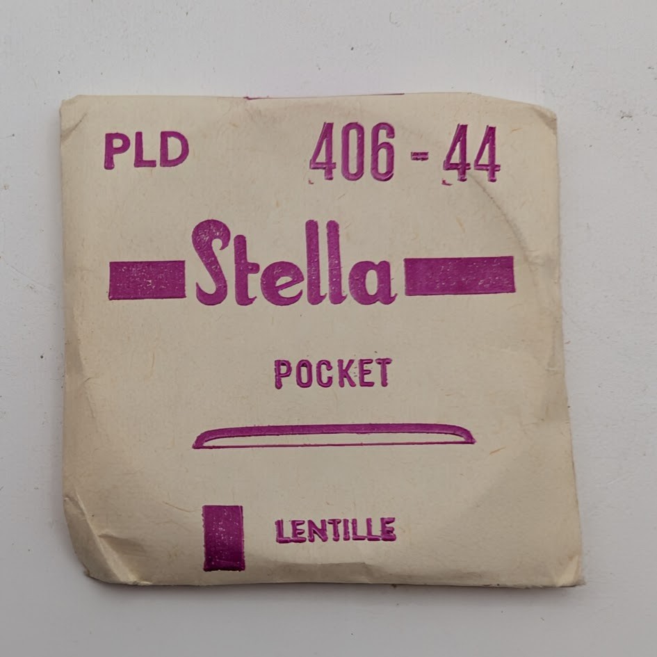 NOS Stella Pocket Watch Crystal 406-44 (40.6mm) Round Lentille Made in Holland