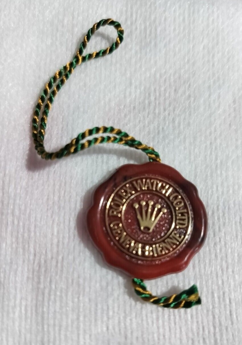 U57534 Rolex Red Seal Hang Tag Frog Foot Hang Tag 1970s ORIGINAL G2U