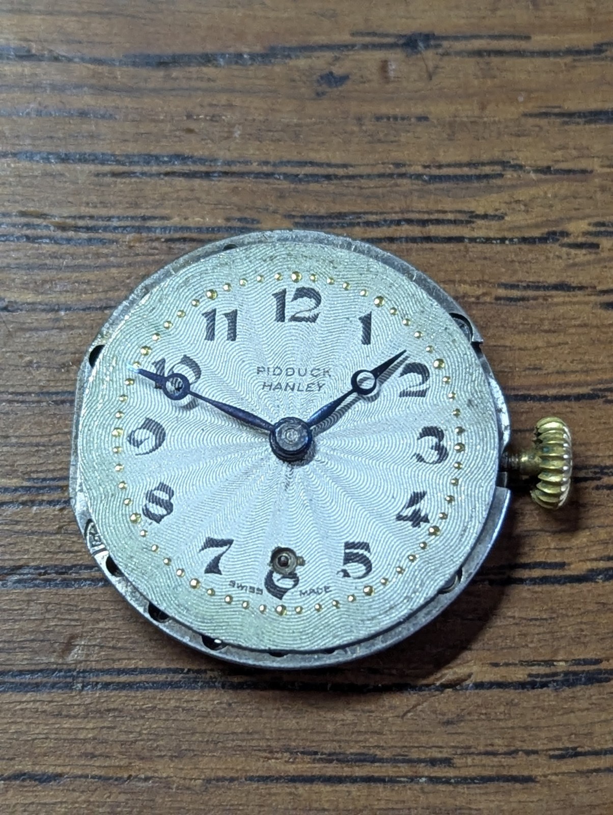 Rotary 260/3 Watch Movement / Dial / Hands, Working, Signed Pidduck Hanley #S5