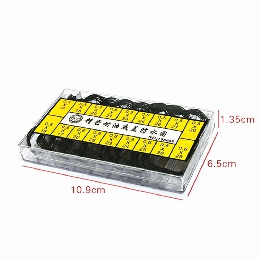 200Pcs/Set Thickness 0.5mm/0.6mm Watch Back Case Rubber O-Ring Gasket