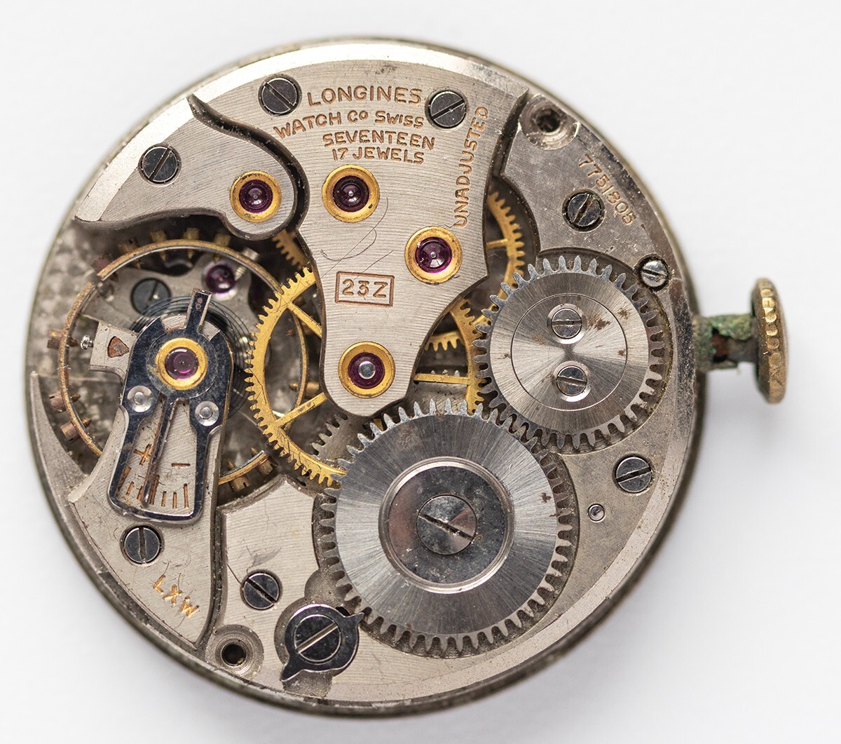 Vintage Longines Cal 23Z 17 Jewels Gold Watch Swiss Movement Parts or Repair