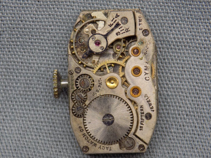 Cyma Tacy 15 Jewels Watch Movement US Patent NON Working AS IS Parts or Repair