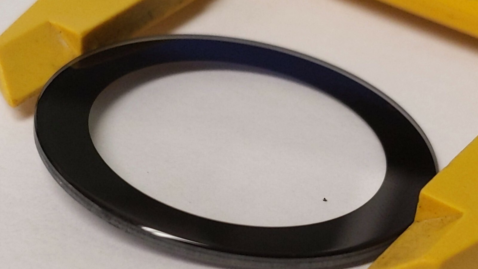 36.5mmx1.50mm FOR Movado BOLD crystal replacement round BLACK trim new