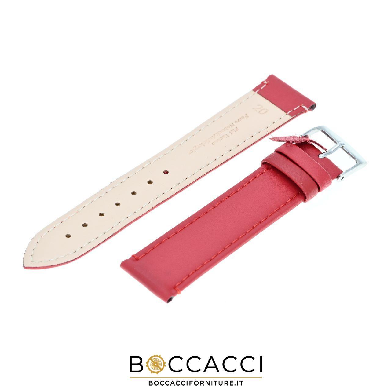 DILOY 20mm Red Smooth Unpadded Leather Strap (NEW)