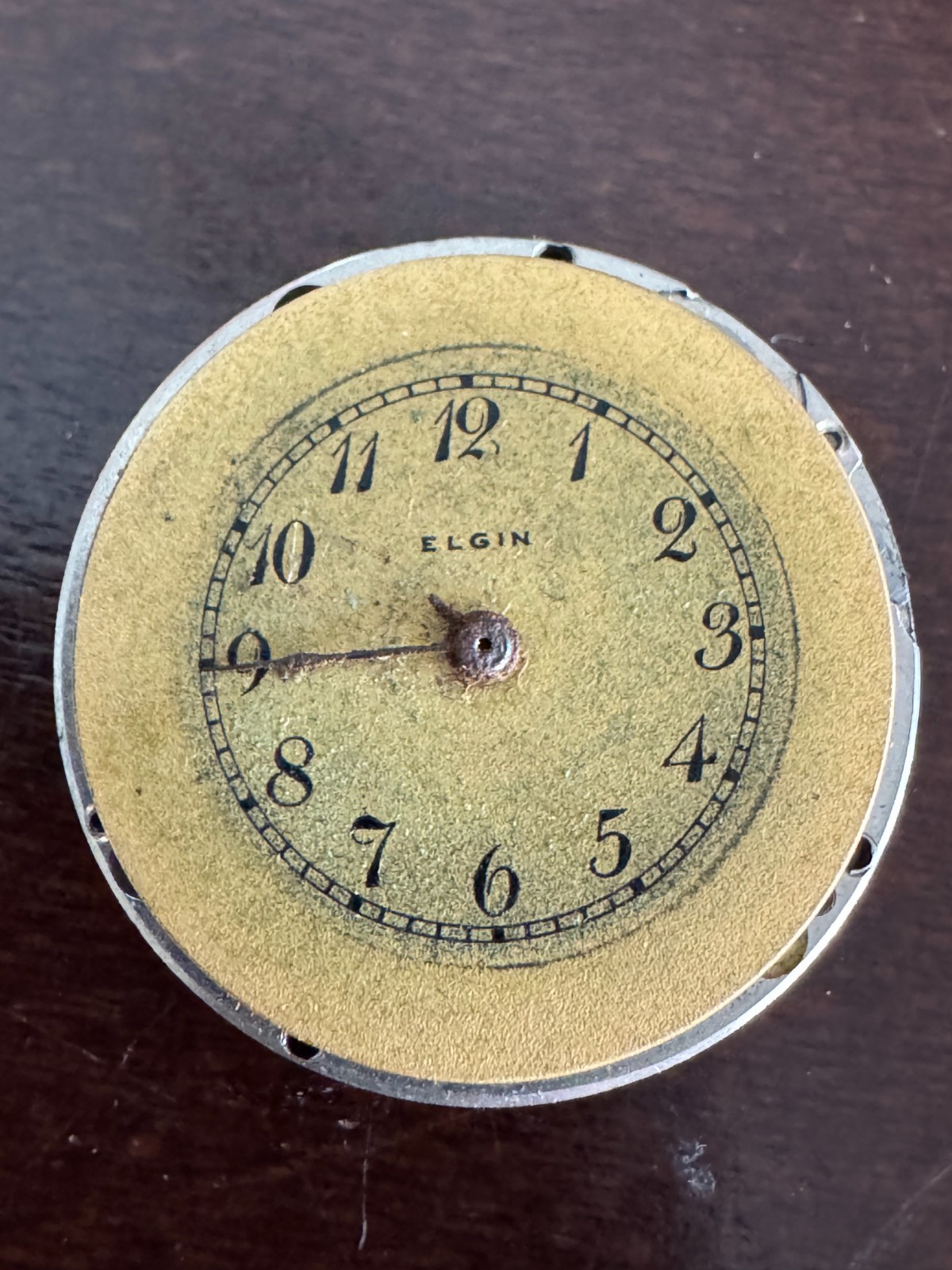 VINTAGE 3/0 SIZE ELGIN OPENFACE POCKET WATCH MOVEMENT GR. 419 OVERBANKED