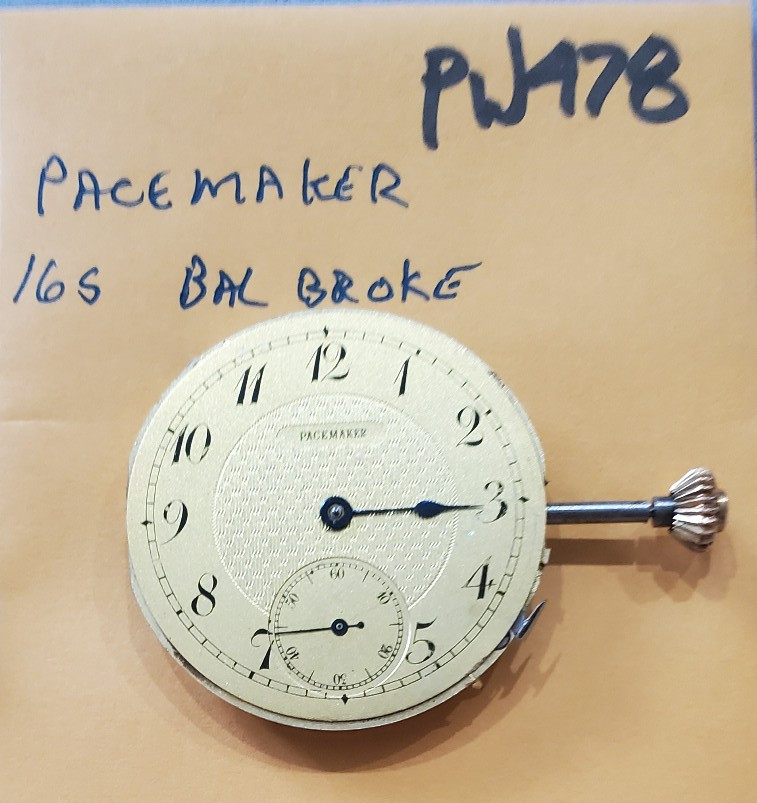POCKET WATCH MOVEMENT PACEMAKER 16s PW478