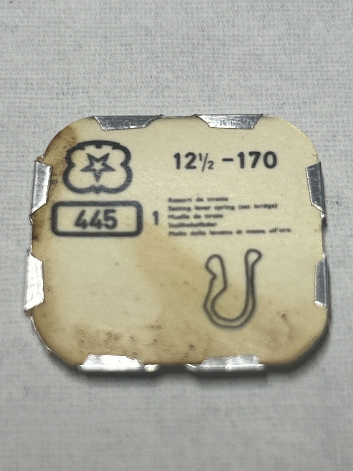 VENUS ESTRELLA PART 445 SETTING LEVER SPRING SET BRIDGE CAL 170 SIZE 12 1/2