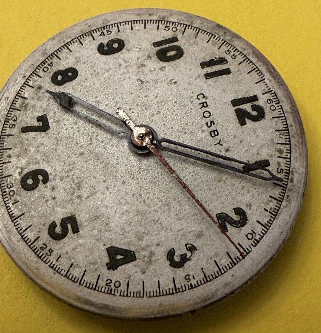 Vintage Crosby Seeland7 Seven Jewel Watch Movement – 26mm – Untested – For Parts