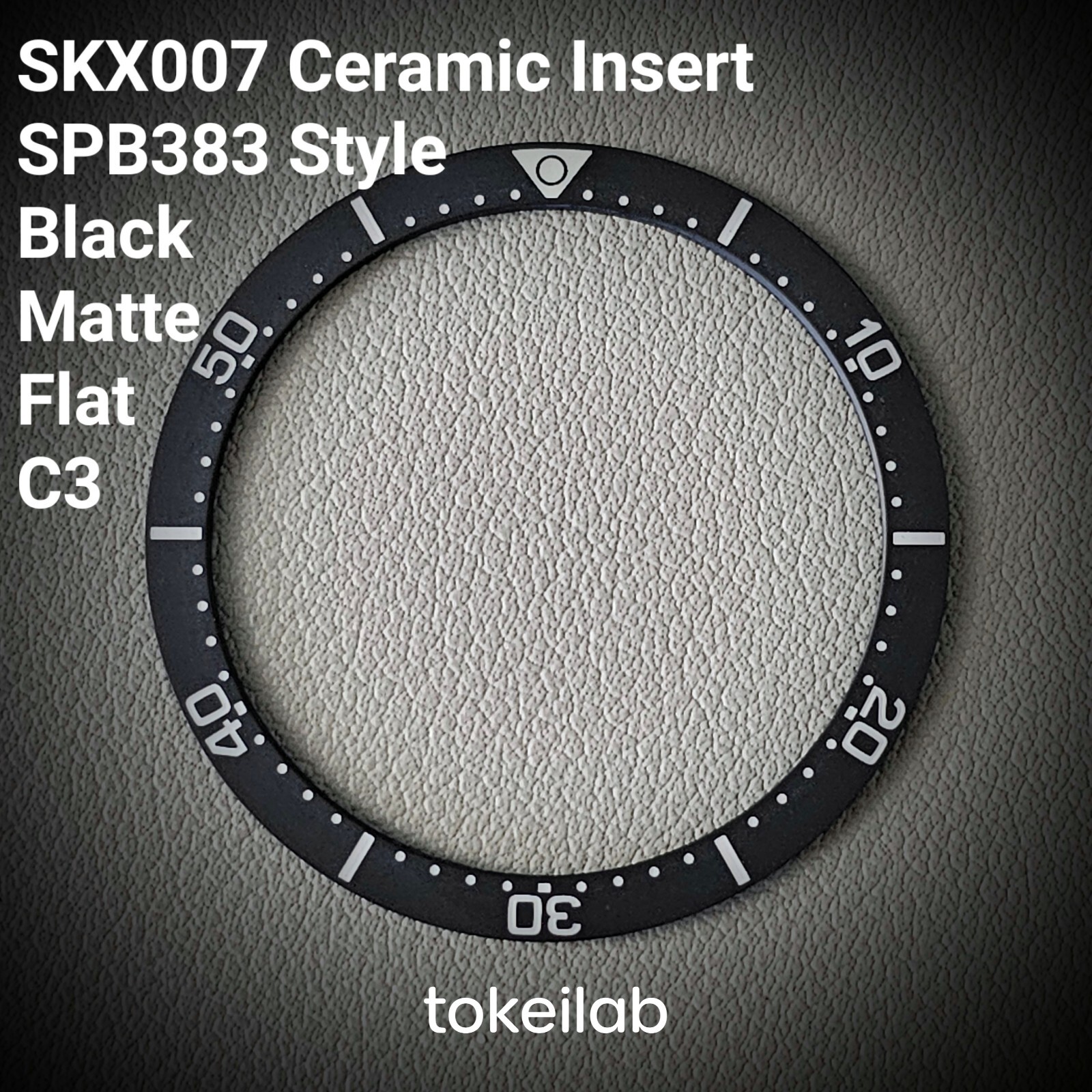Bezel Insert SKX007 Ceramic C3 (SPB383 style) / Flat / Black Matte – SEIKO MOD