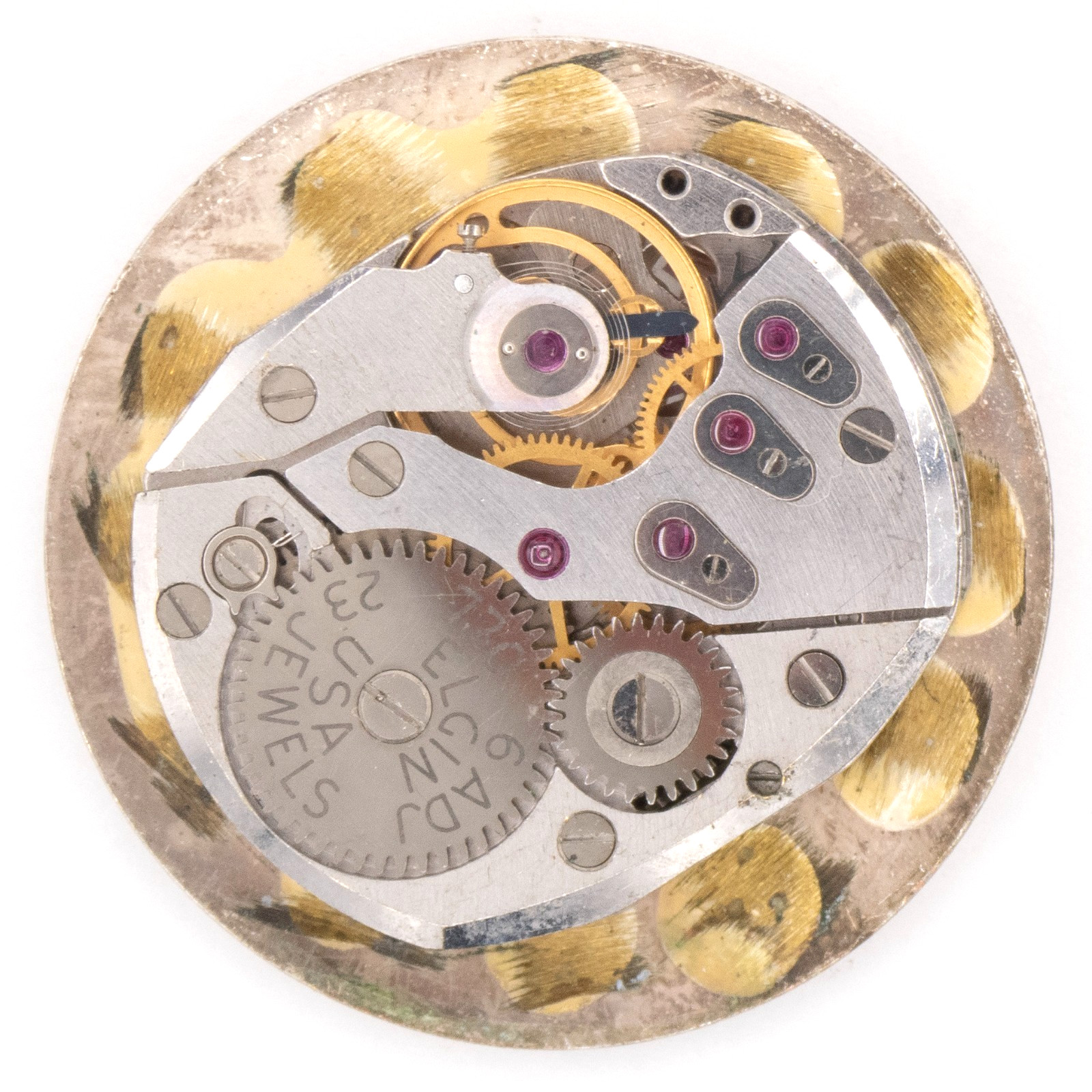 Vintage Elgin Caliber 770 23-Jewel Wristwatch Movement, Runs