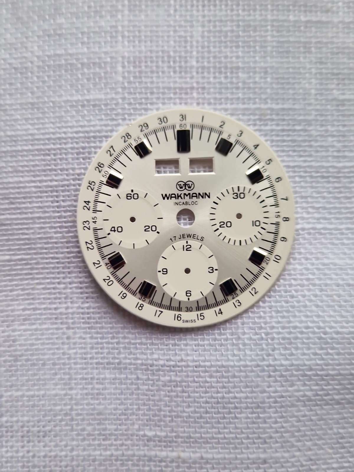 Wakmann Valjoux 72c/723 chronograph dial. Stunning in beautiful condition.