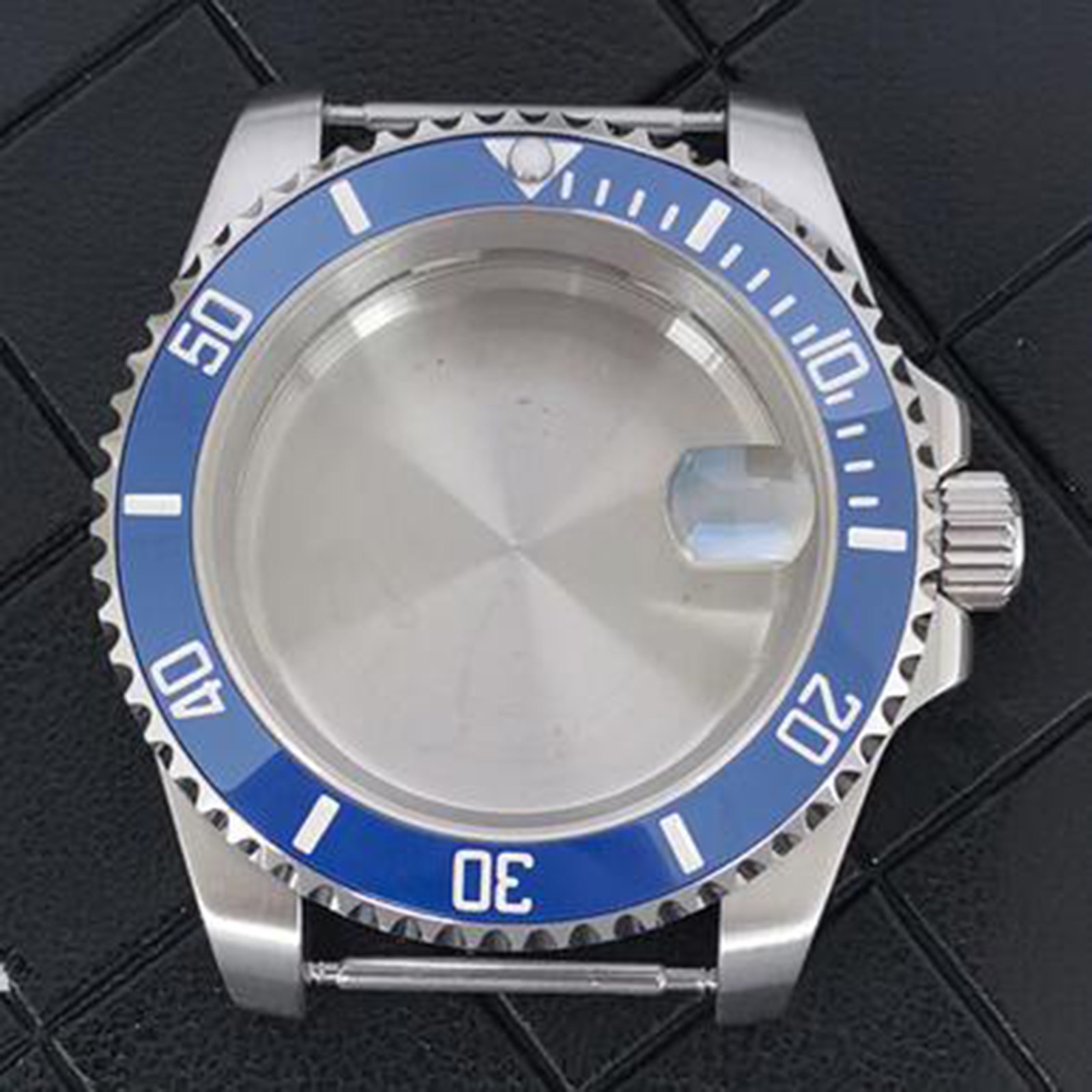 Modified Steel Bezel Watch Case Sapphire Glass Magnifier Case for NH34 Movement
