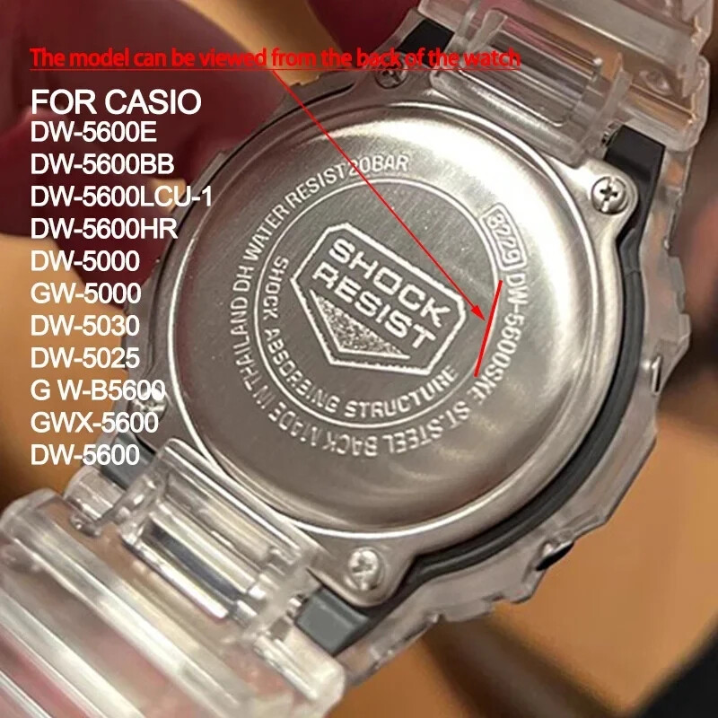 Silicone Case+Strap For Casio G-SHOCK DW5600 DW5000 Resin Waterproof Watch set