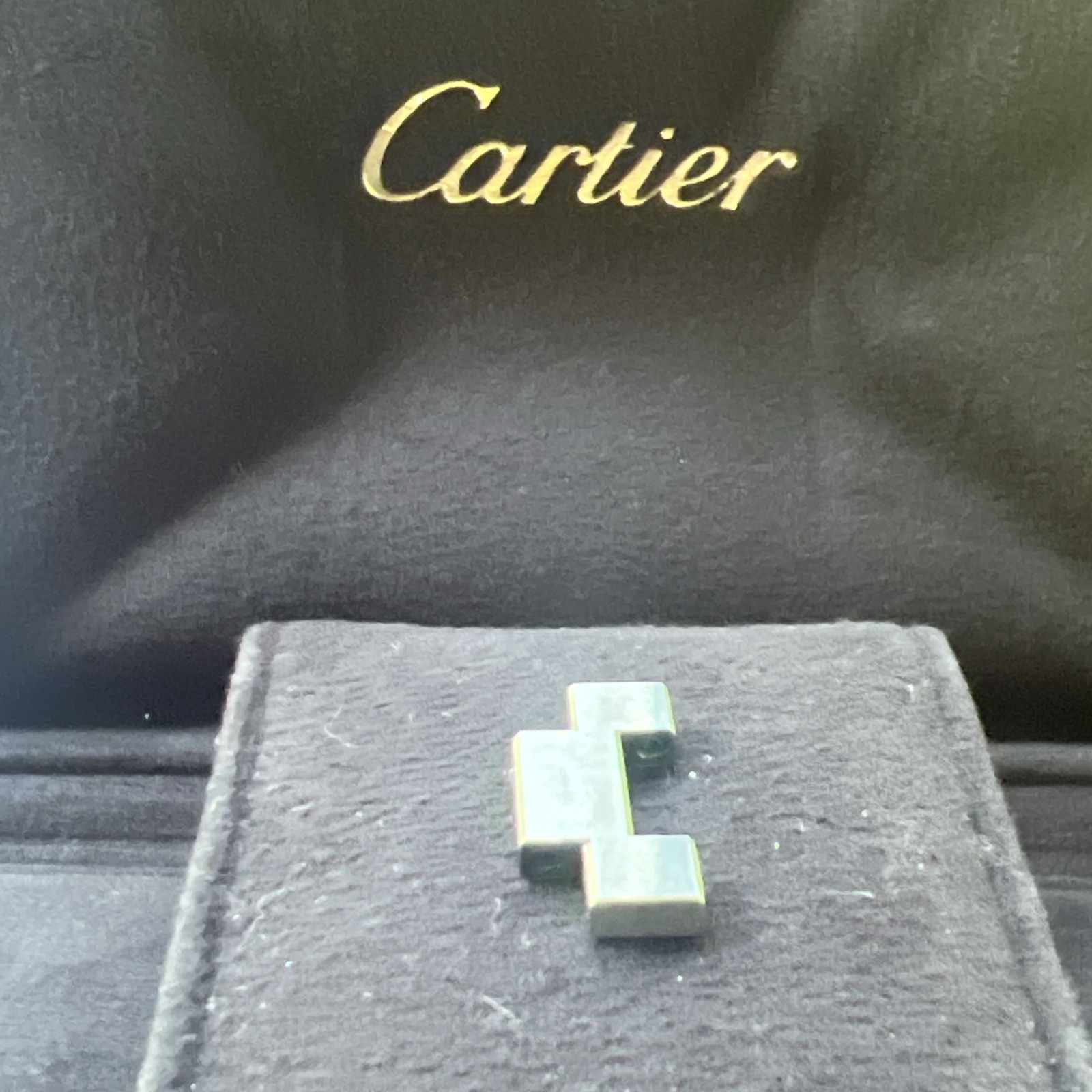 GENUINE CARTIER SOLID STAINLESS STEEL PASHA C BAND BRACELET HALF LINK 18MM OLDER