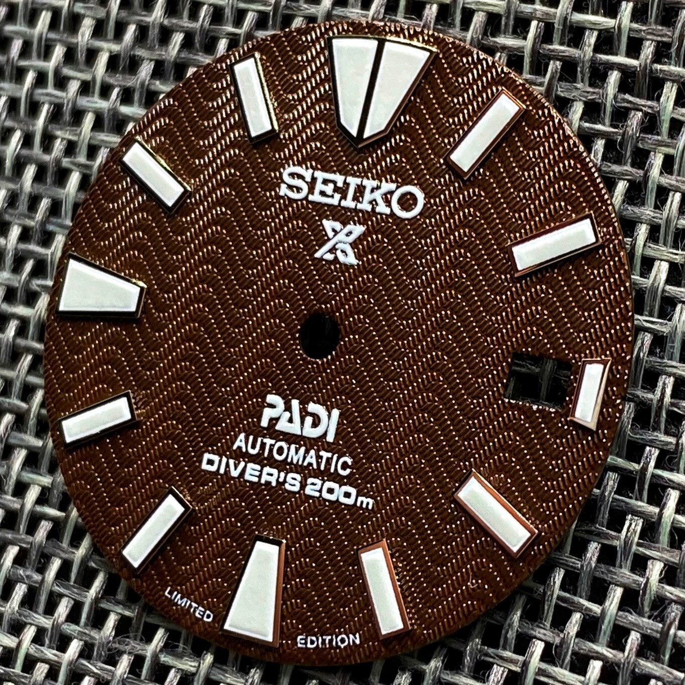 New SAMURAI PADI PROSPEX WAVE BROWN DIAL DIVERS FOR SEIKO NH35 4R35 NH36 4R36