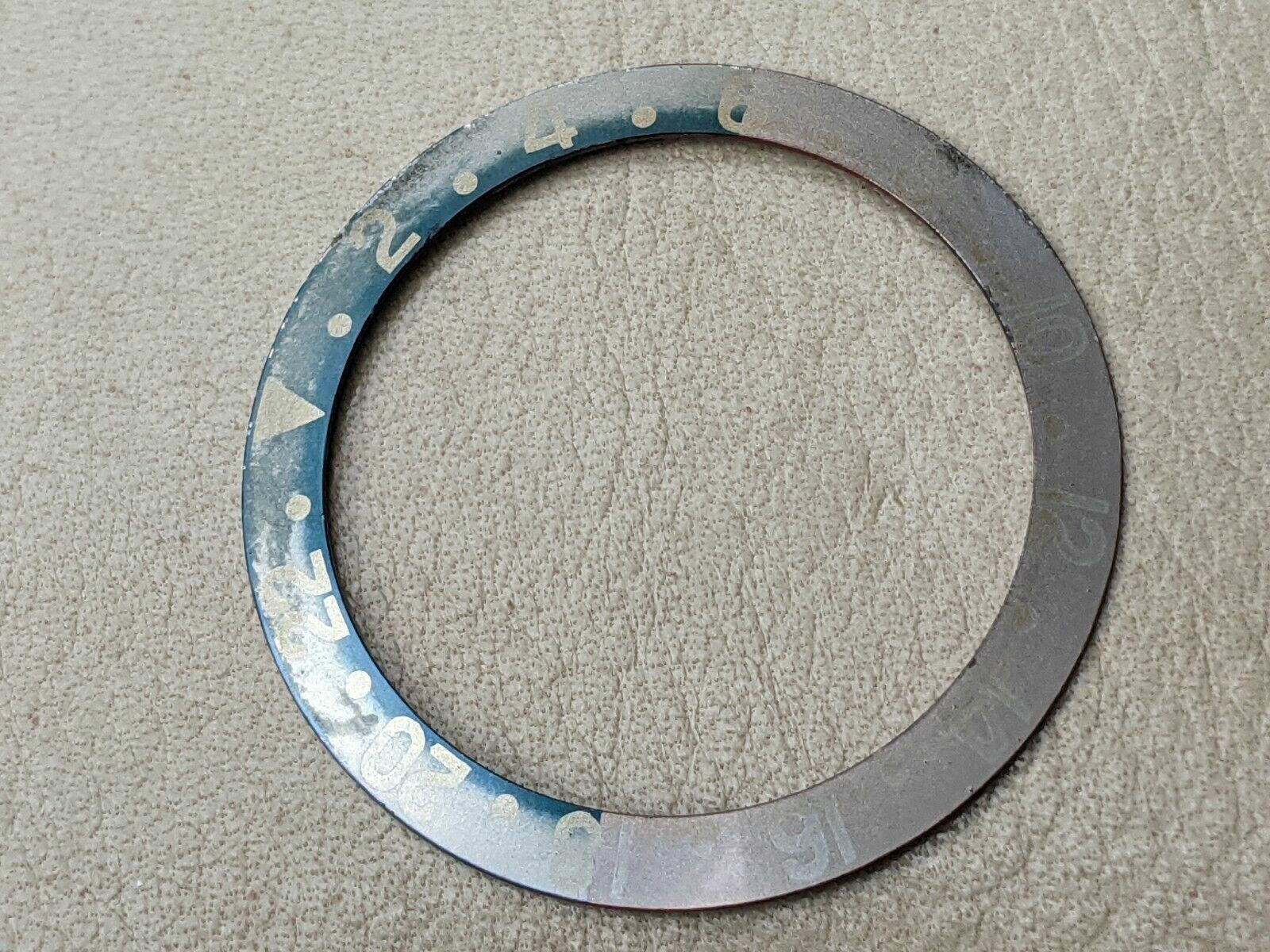 Vintage Rolex GMT 1675 Super Fat Font Faded Sky Blue/Ghost Salmon Bezel Insert