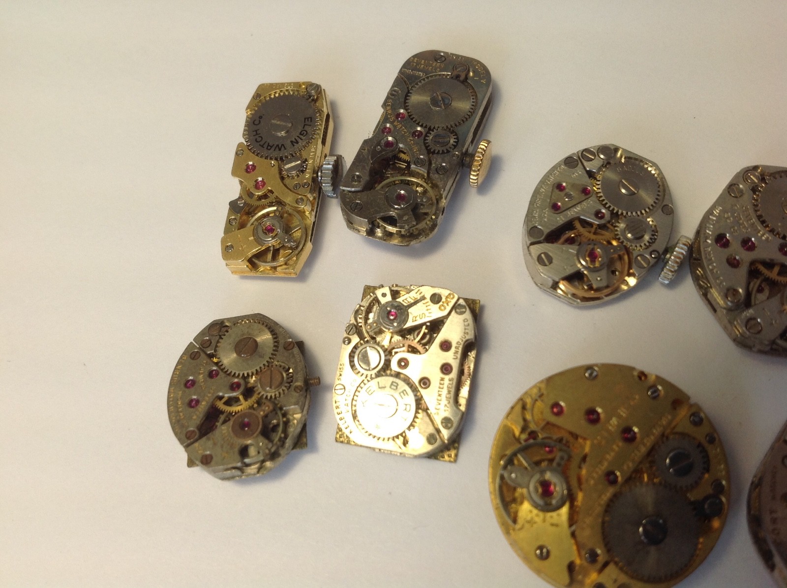 VTG~WATCH MOVEMENT LOT…ELGIN,WALTHAM,BENRUS..AND MORE