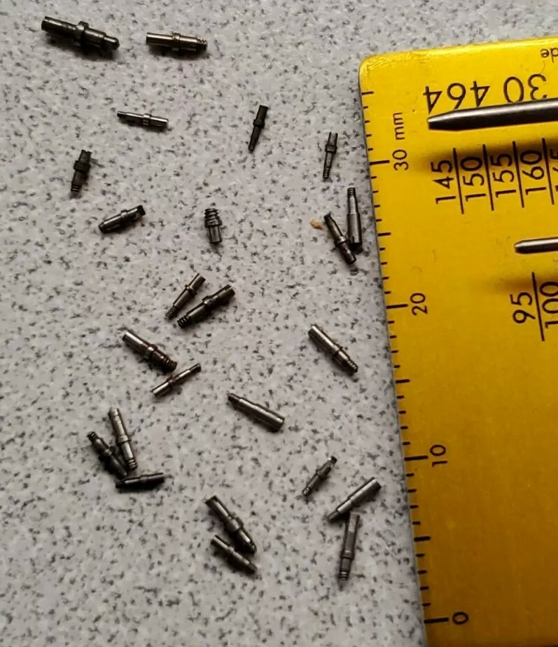 Lot Of 24 Mixed Wristwatch Setting Parts/Setting Lever Screws Detent Screws