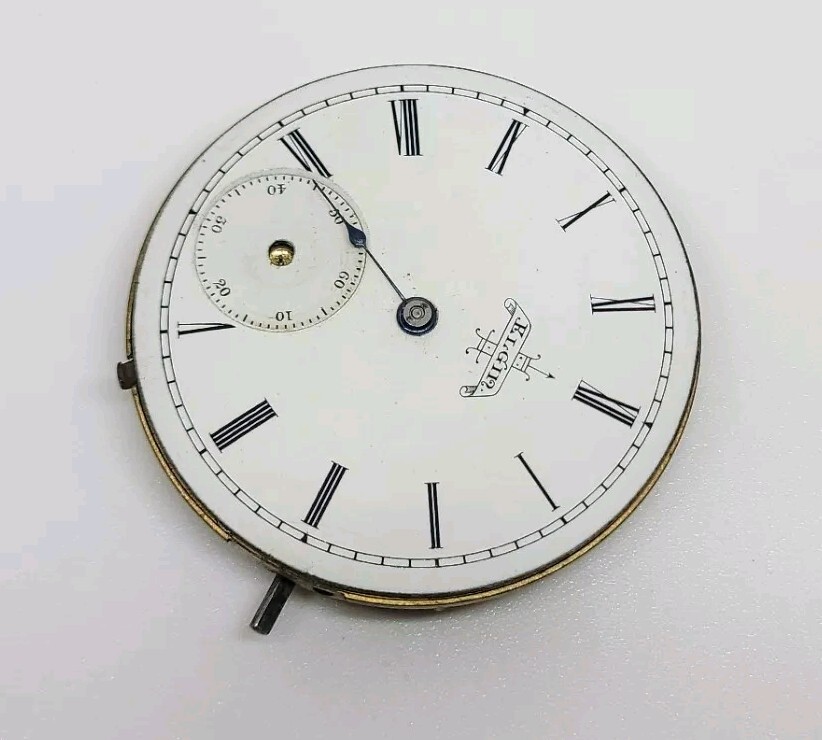 1891 Elgin Model 1 Grade 94 11J 6s Pocket Watch Movement For Parts Or Repair