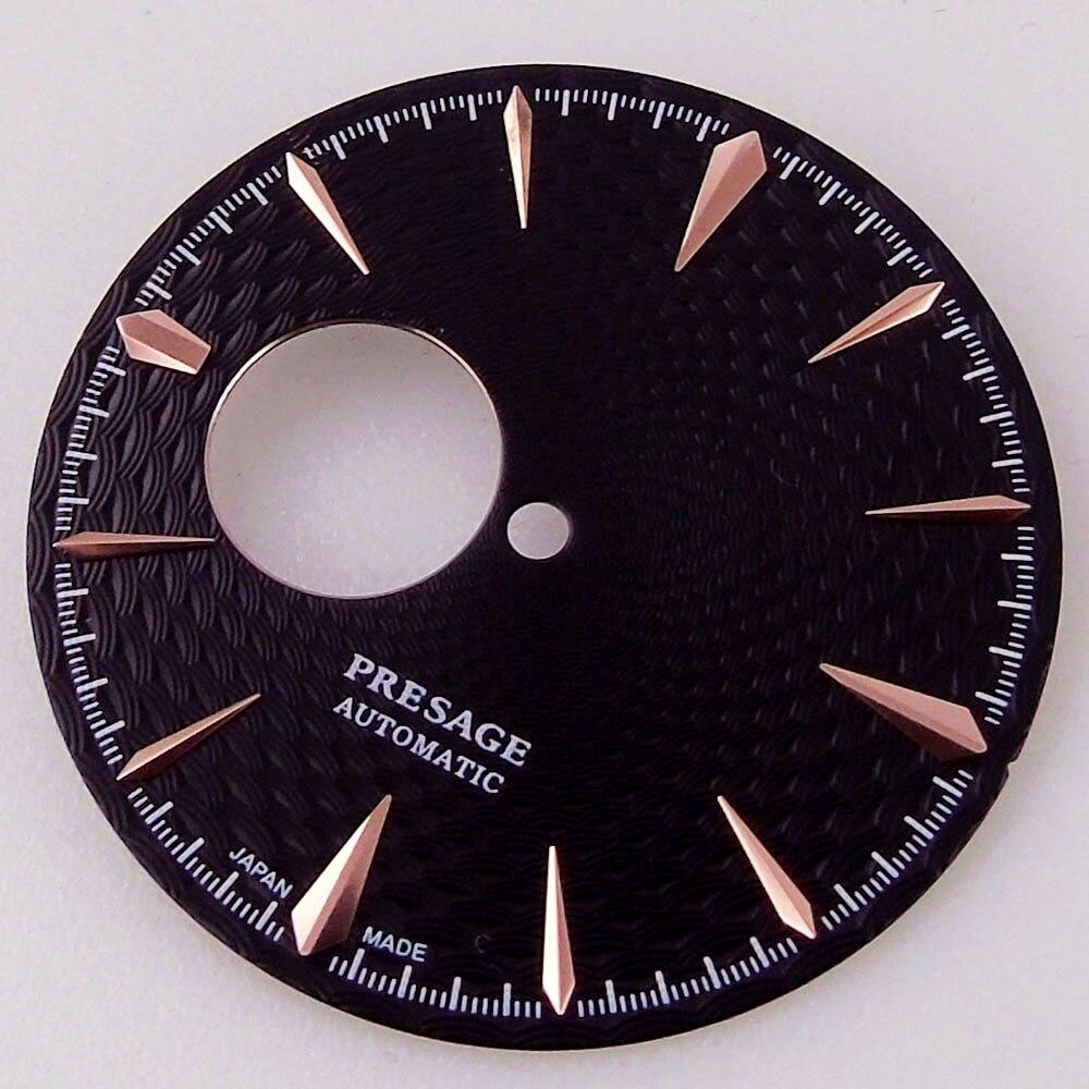 40mm Silver Rose Gold Watch Case Sapphire Fit NH35 NH38 Black White 35mm Dial