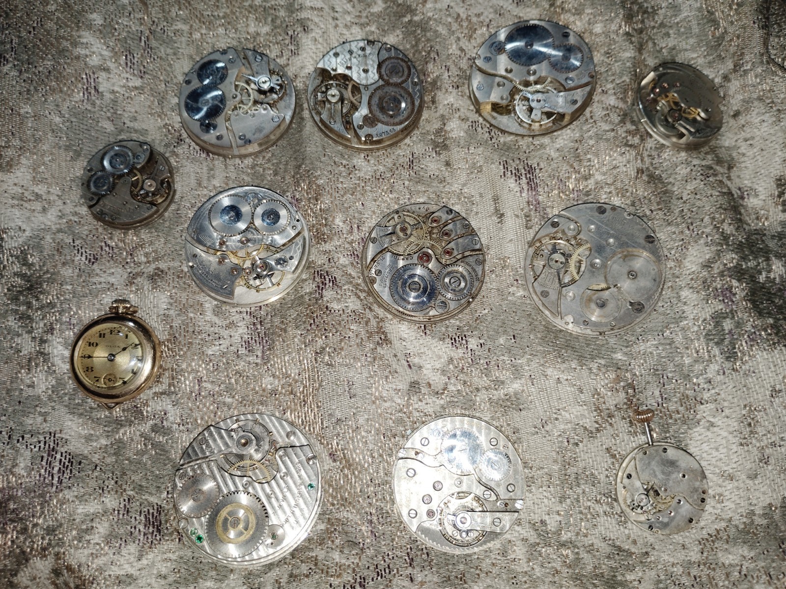 Vintage Swiss Watch Movements Mid 1800’s-mid 1900’s Lot Of 12