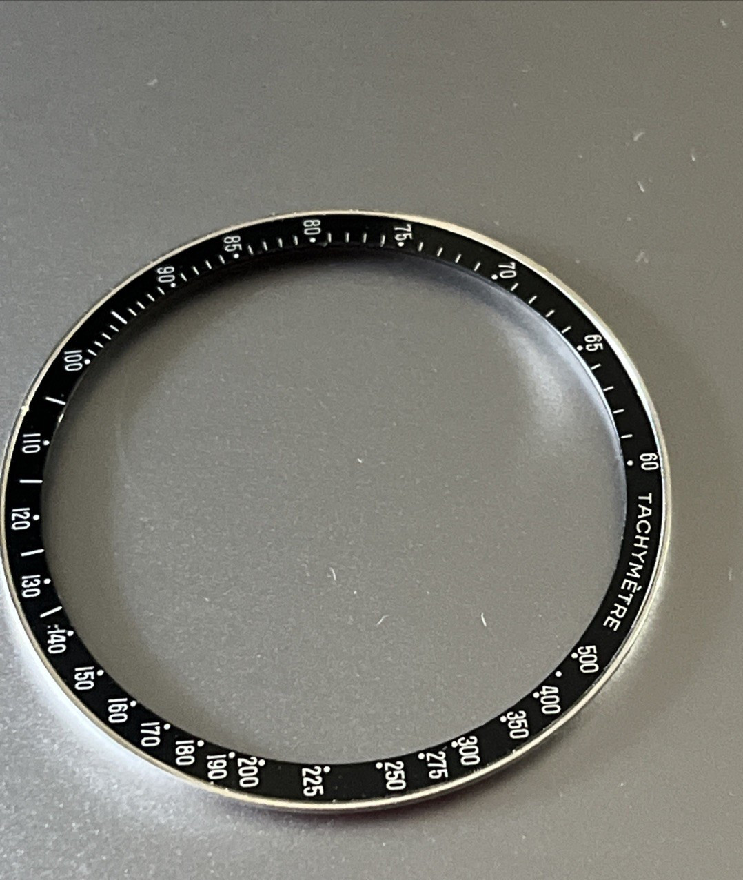 TAG Heuer Watch Bezel Tachymeter Black Silver Polished Diameter 40 mm Authentic
