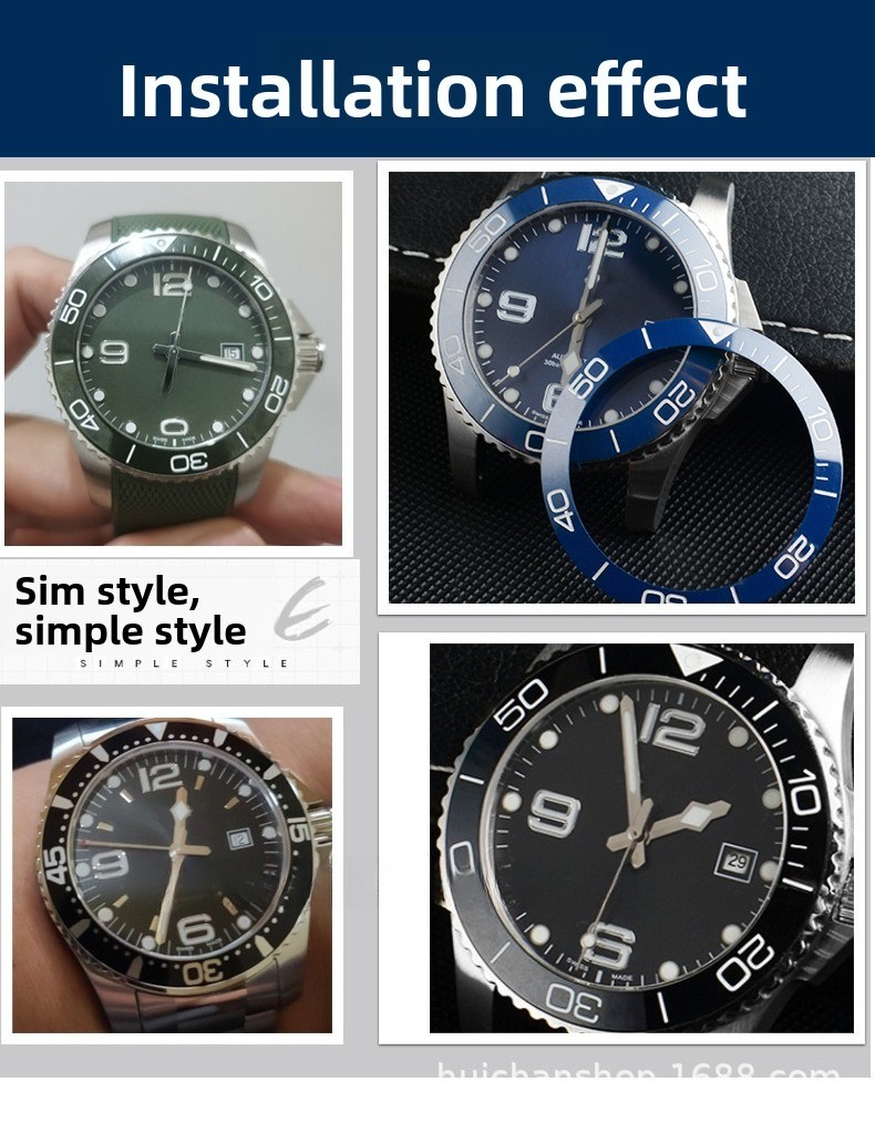 For Longines HydroConquest L3.781 High-end Ceramic Bezel 41 43 Watch Accessories