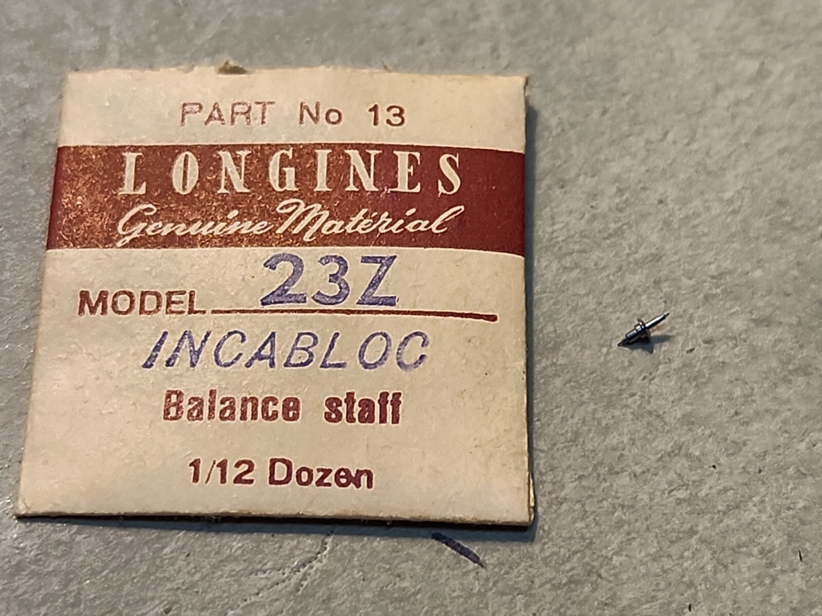 NOS Longines 23Z Incabloc Balance Staff