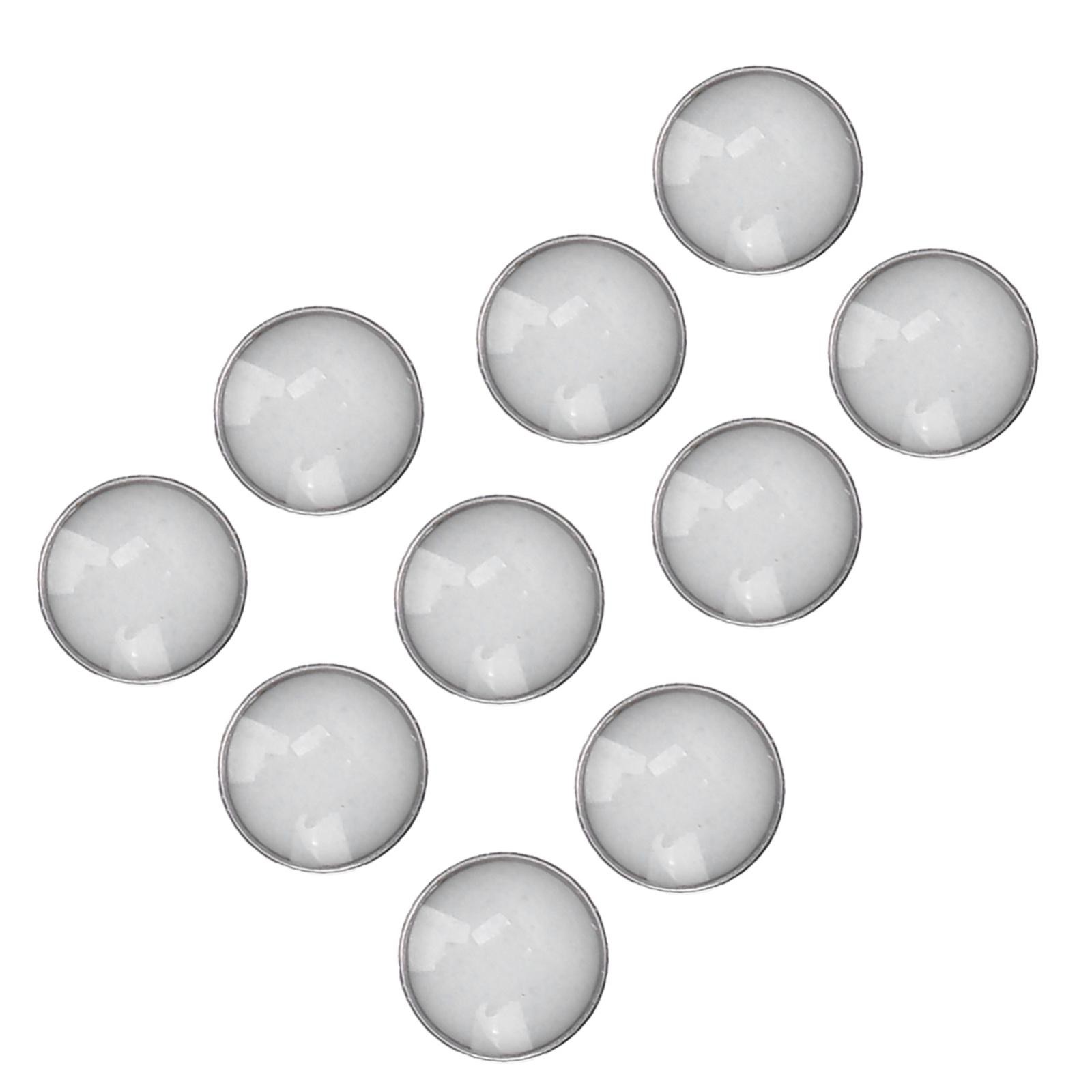 10Pack Alloy+Glass Universal Watch Luminous Bezel Dial Night Dot Pip Decoration