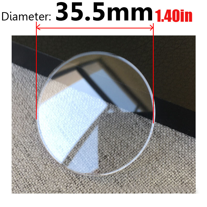 2PCS Flat Round Watch Glass Crystal 15-45mm Mineral Glass Universal Repair Parts