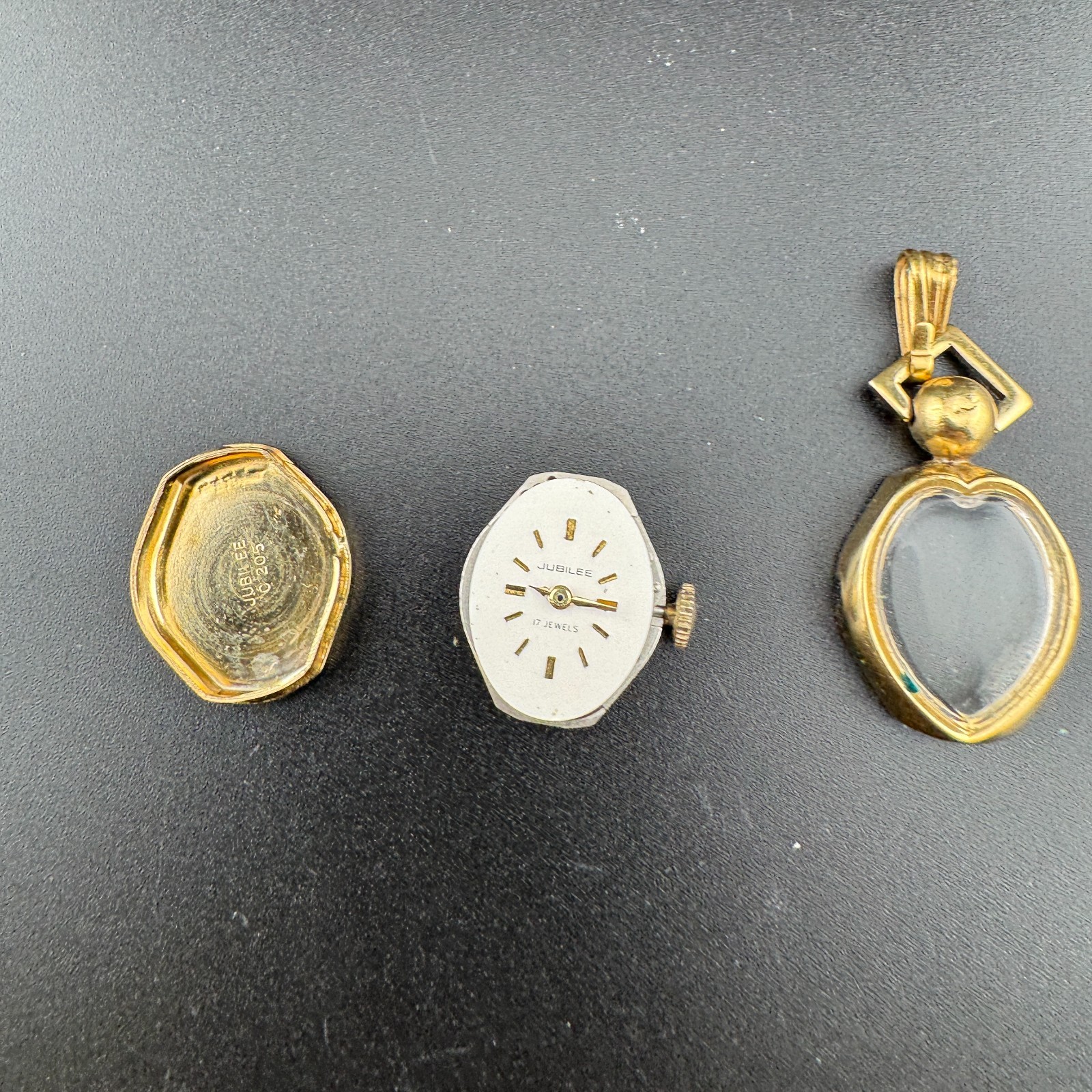 Vintage Jubilee 17 Jewel Pendant Watch Parts Repair Lot