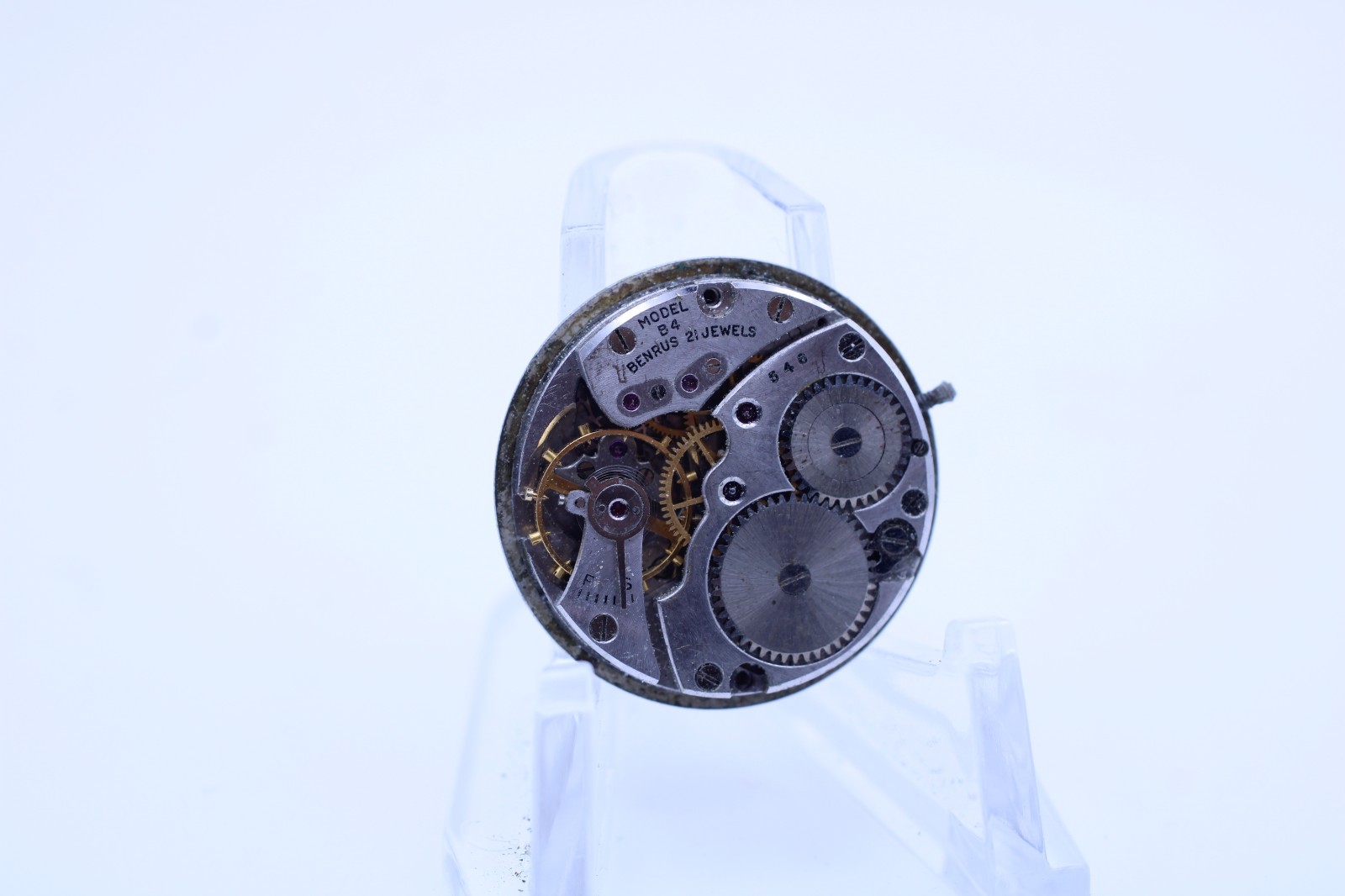 BENRUS 21j cal. 546, MODEL B4 WRIST WATCH MOVEMENT GOOD BALANCE (A20)