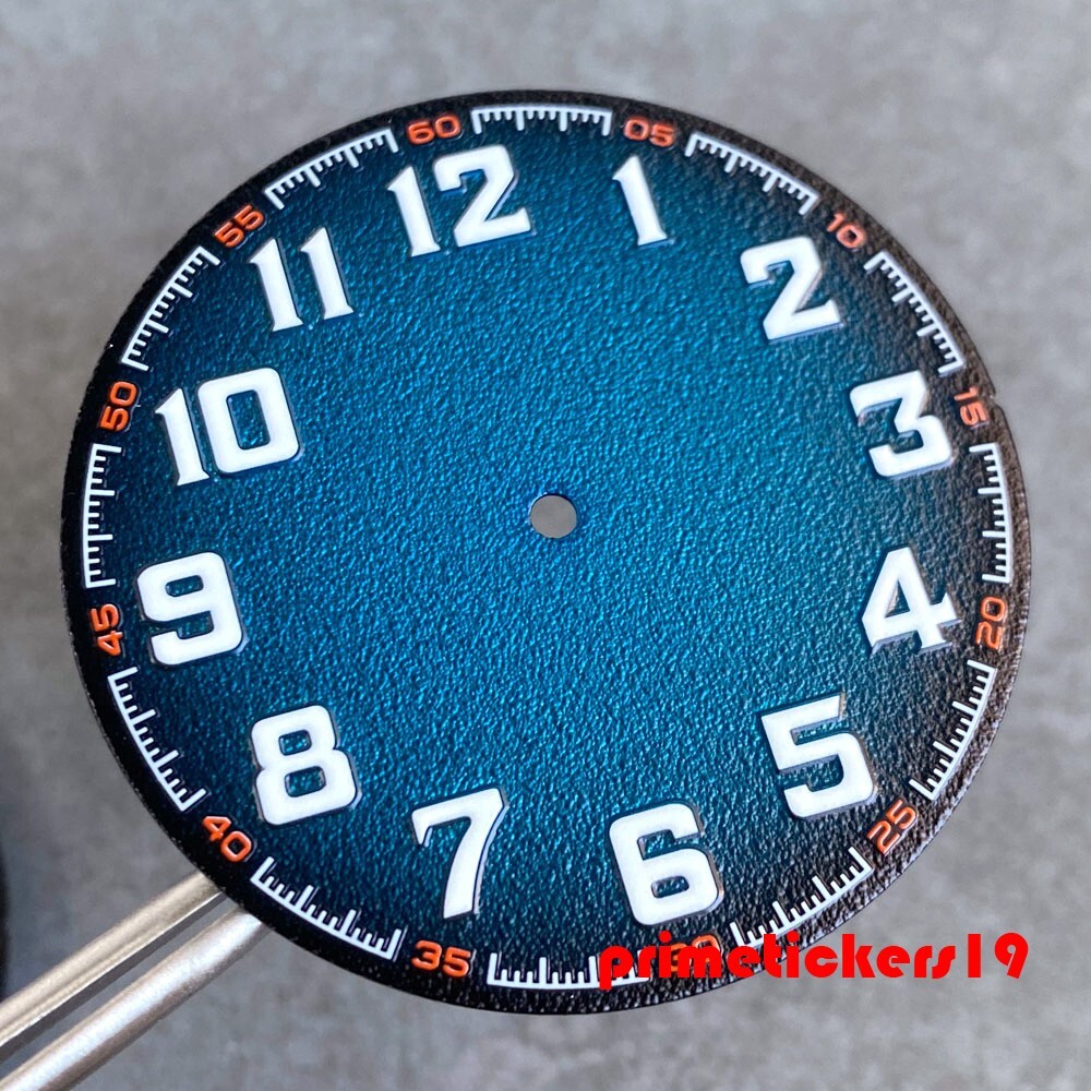 40.5mm Watch Dial Matte Face Hands Set Luminous Fit NH35 NH36 ETA2824 PT5000
