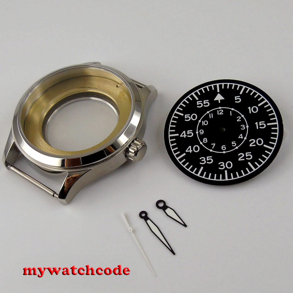42mm 316L solid steel Watch Case fit Miyota 8215 2813 NH35 NH36 (case+dial+hand)