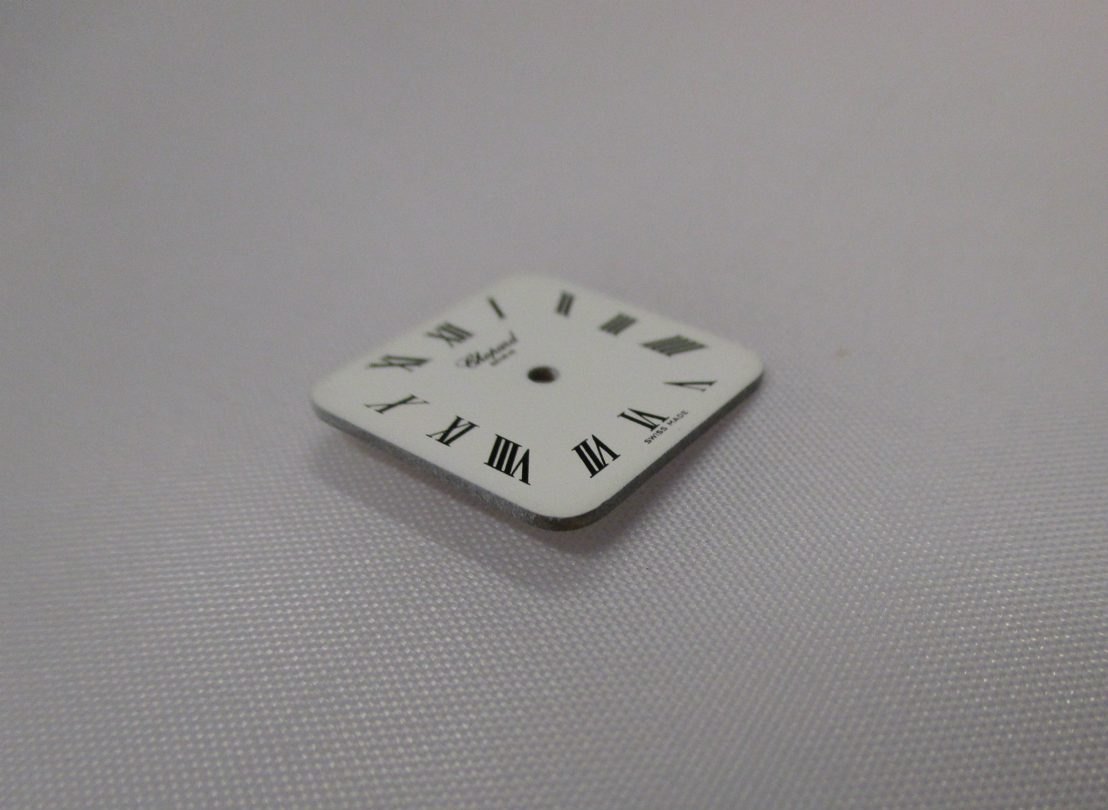 White Authentic Chopard Geneve Swiss Square Watch Dial w/ Roman Numerals 16.5mm