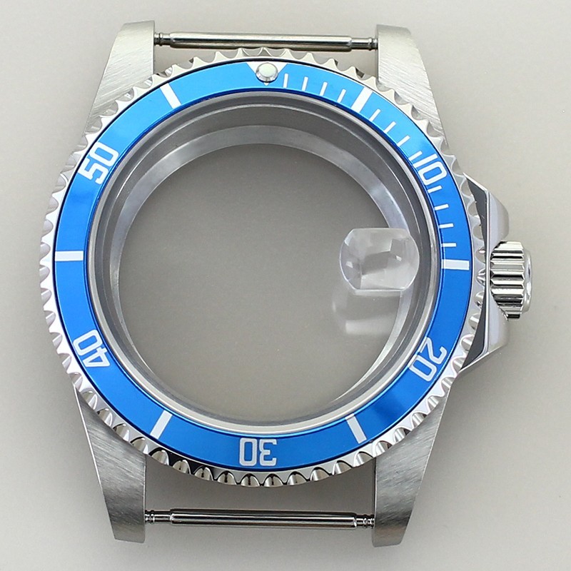 38MM Sapphire Glass Watch Case Ceramic Bezel Mod Parts Fit NH34A NH35 NH36