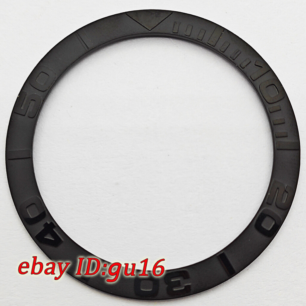 38mm black white blue green gold bezel insert fit 40mm automatic watch
