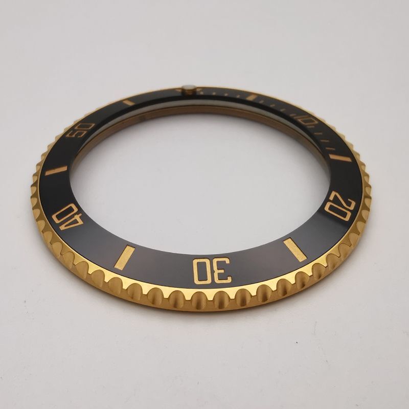 Replacement Watch Bezel Insert Fits Rolex Submariner 40mm 116613LN Black/Gold