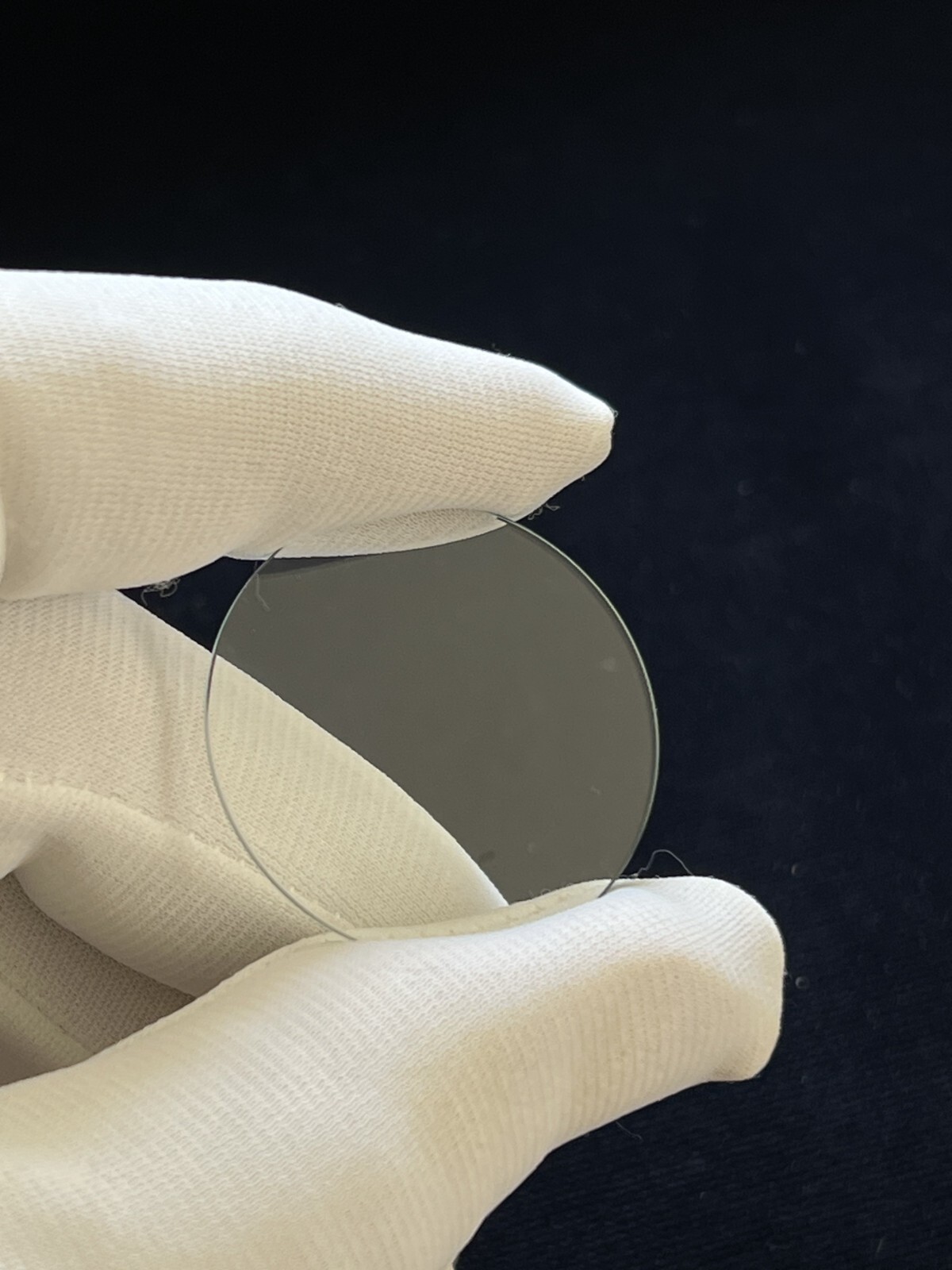 watch replacement crystal, flat, in mineral glass or synthetic sapphire
