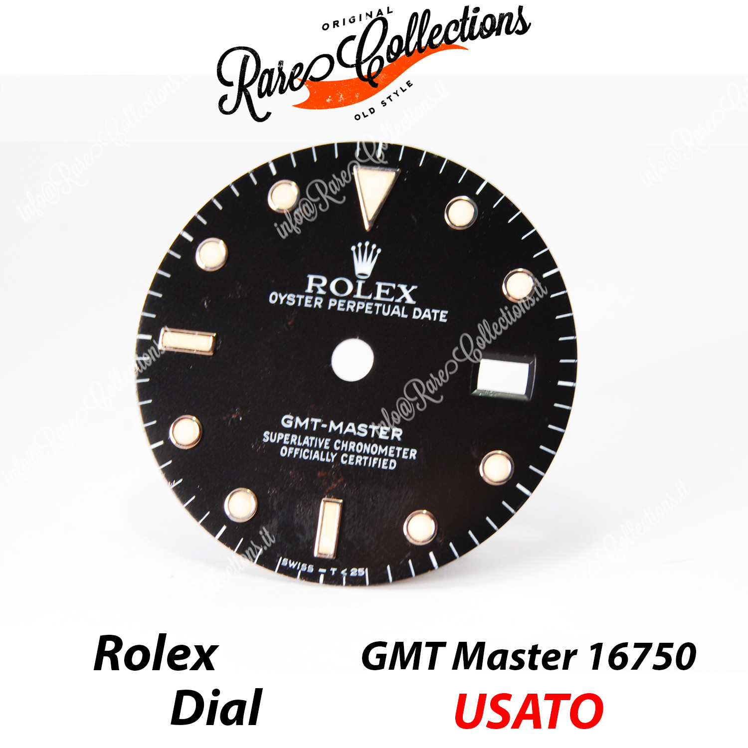 Rolex Dial 16750 Used Black GMT-Master Dial Tritium