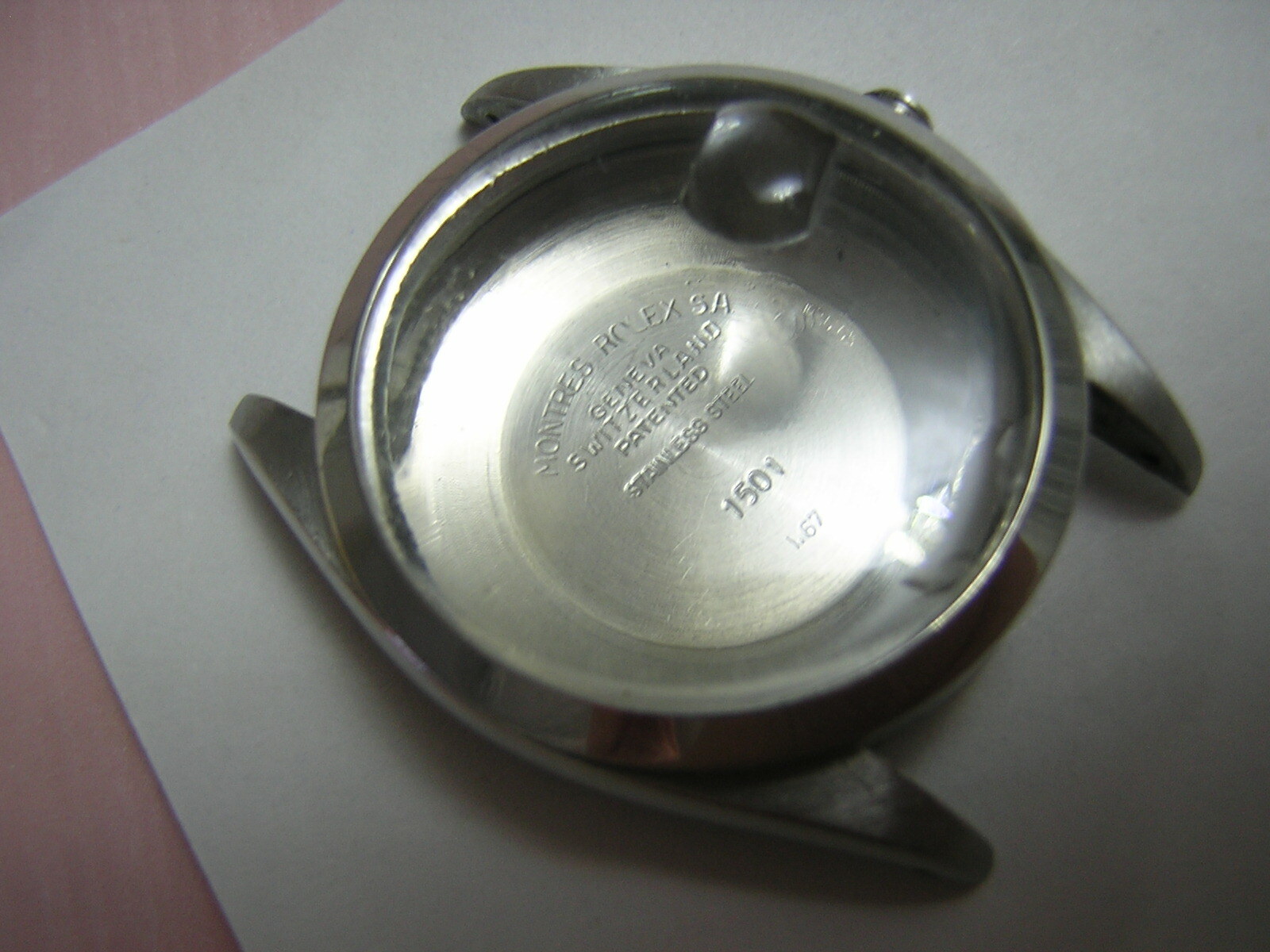VINTAGE ROLEX OYSTER WATCH CASE REF 1500 …ALL STEEL Circa 1967..